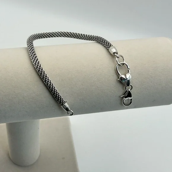 Brighton Beverly Glam Bracelet Add Charms J3960B Silver Plated Mesh 8" - Picture 7 of 11